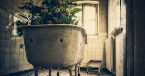 régi fürdőszoba - duguláselhárító rejtvény